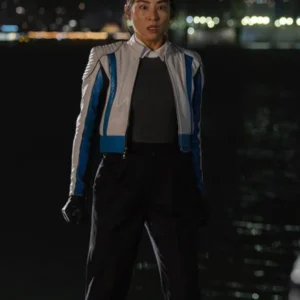 Eve Kim Tron: Ares 2025 Greta Lee Leather Jacket