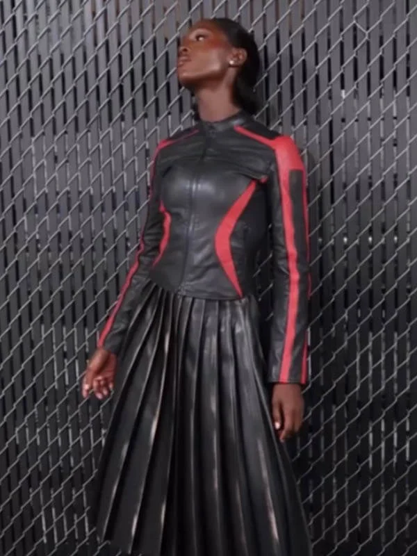 Jodie Turner-Smith Tron: Ares Black Leather Jacket - Image 3