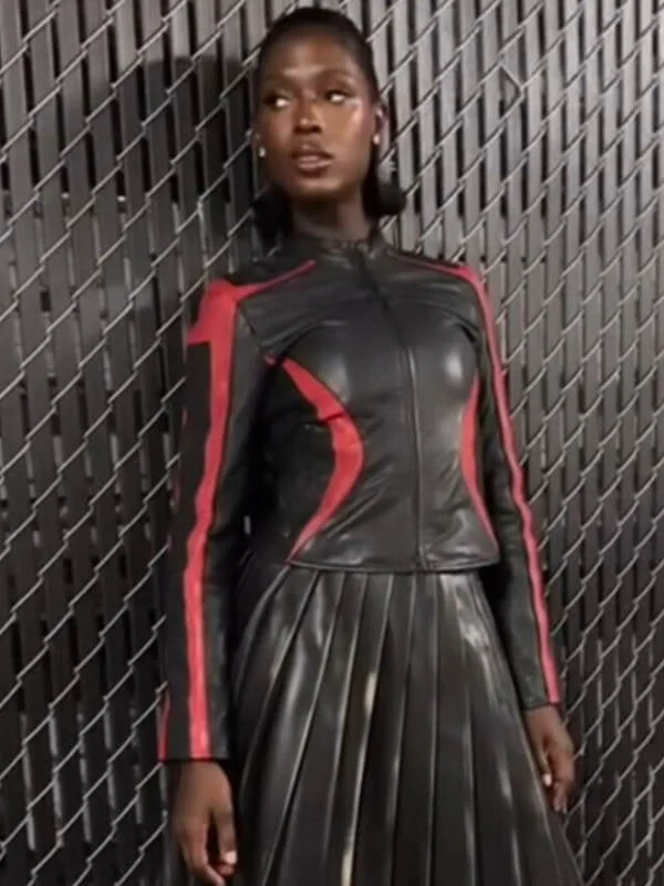 Jodie Turner-Smith Tron: Ares Black Leather Jacket - Image 2