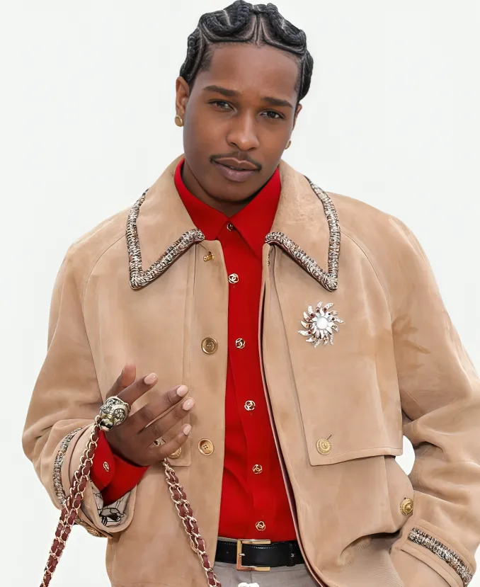 Chanel Cruise Show 2026 A$AP Rocky Suede Jacket