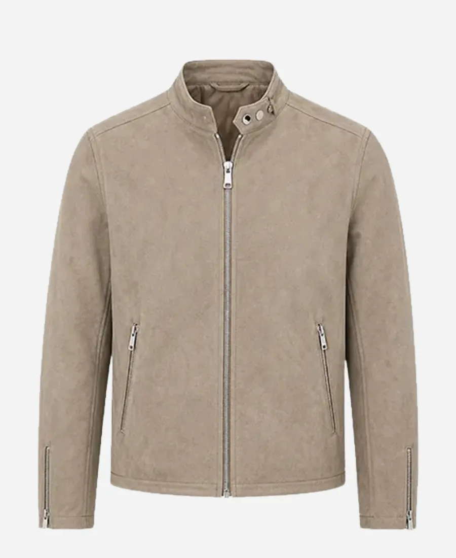 Dylan Carter The Voice S24 Grey Suede Jacket