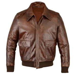 A2 Airforce Aviator Leather Bomber Jacket