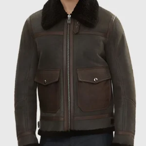 Alberto Men’s Brown G-1 Bomber Leather Jacket
