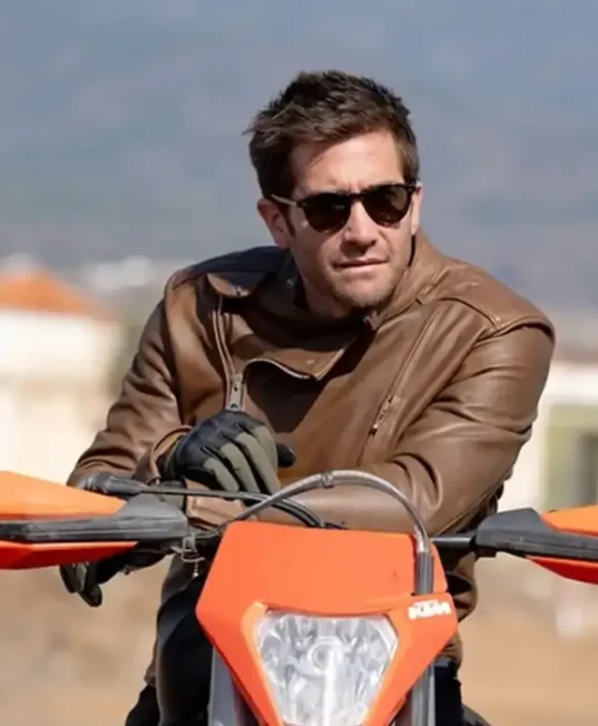 In the Grey Jake Gyllenhaal Brown Leather Jacket