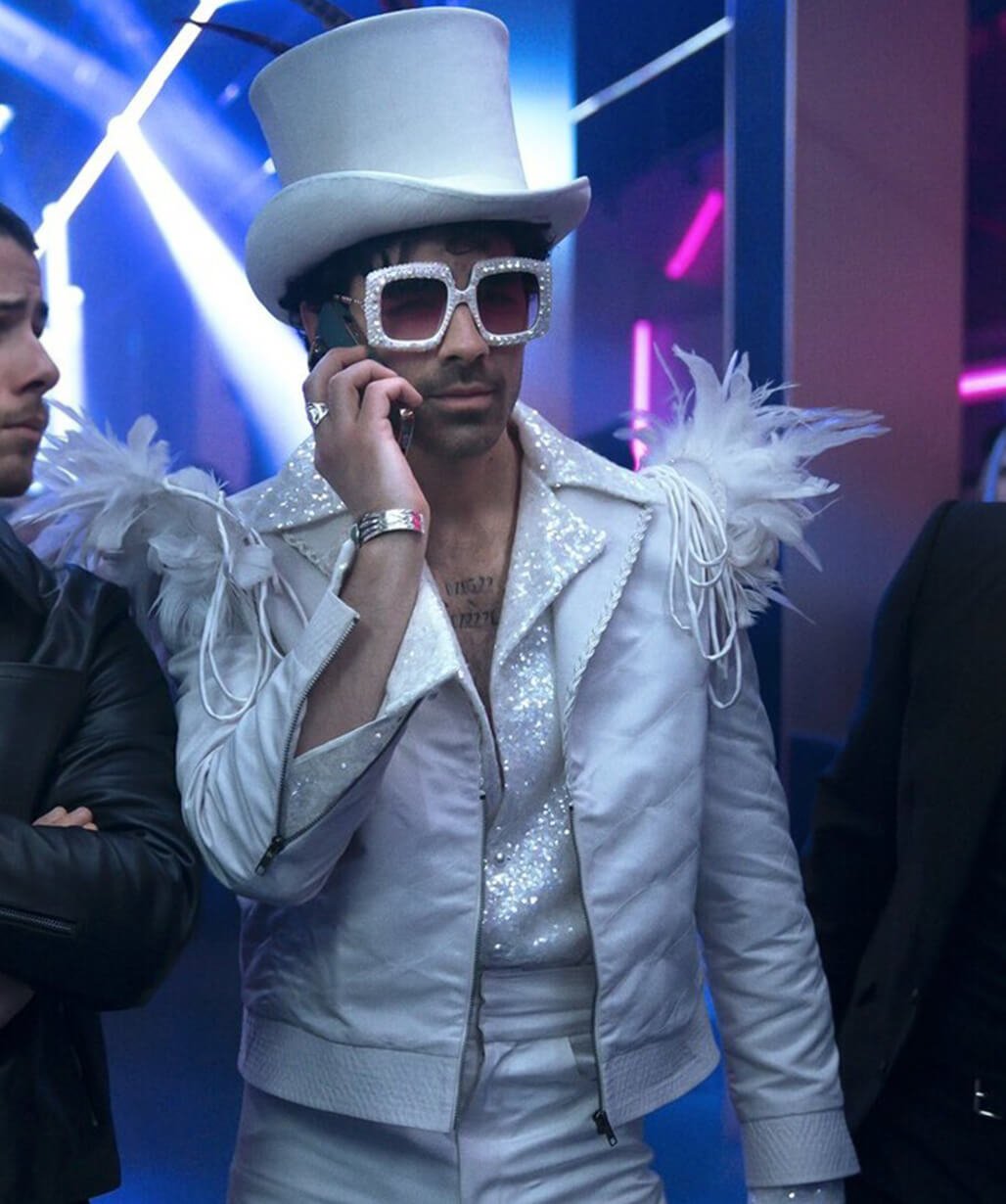A Very Jonas Christmas Movie 2025 Joe Jonas White Jacket