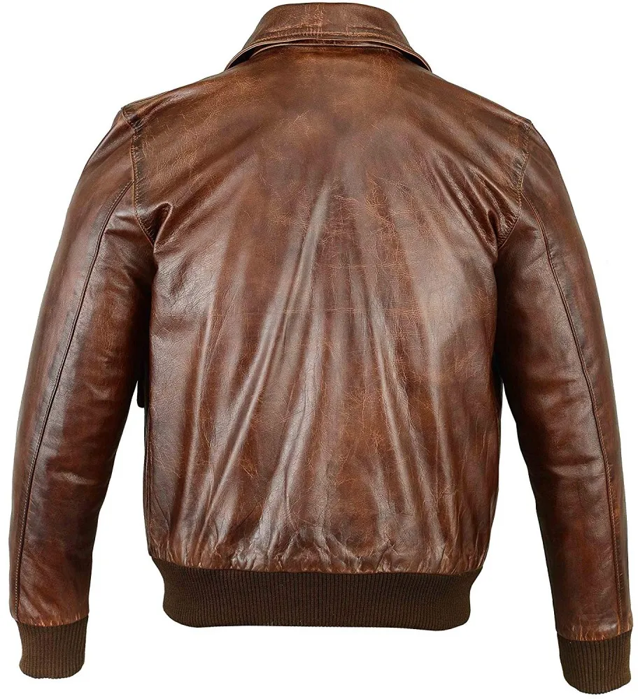 A2 Airforce Aviator Leather Bomber Jacket
